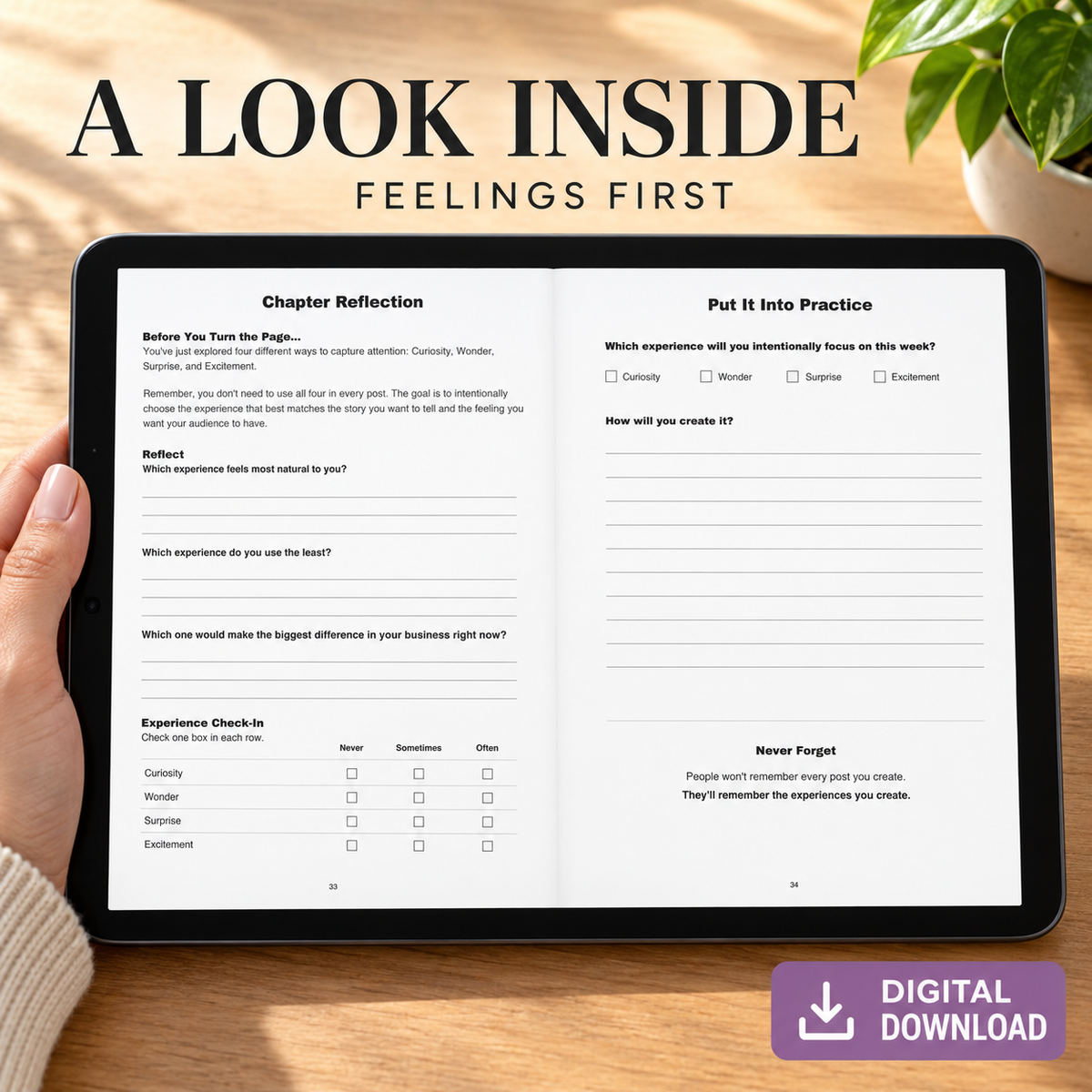Feelings First Marketing Workbook DIGITAL DOWNLOAD